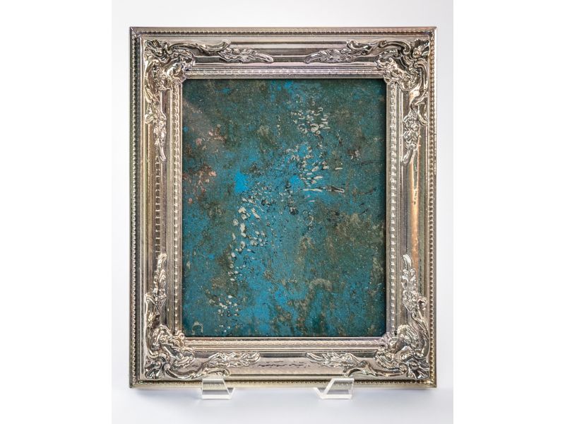 Aqua Seaside Antique Mirror | Flash Finish Frame